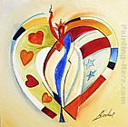 Alfred Gockel AMERICAN HEARTS I painting